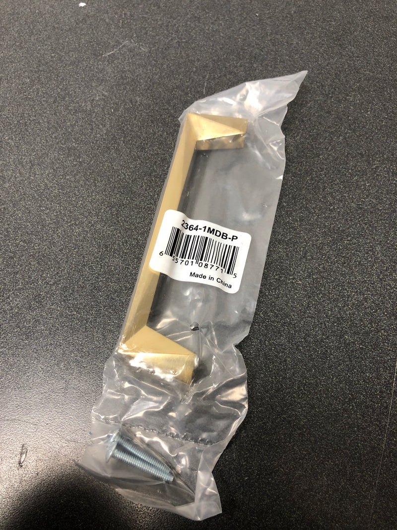 Berenson 2364-1MDB-P Swagger 5-1/16" (128 mm) - Center to Center Angled Urban Modern Cabinet Handle / Drawer Pull - Modern Brushed Gold