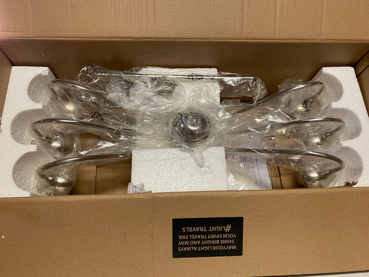 Elegant Lighting LD5056D42PN Rohan 6 Light 42" Wide Taper Candle Style Chandelier - Polished Nickel