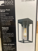 Eglo 203667A Walker Hill Single Light 5" Wide Outdoor Flush Mount Ceiling Fixture - Matte Black