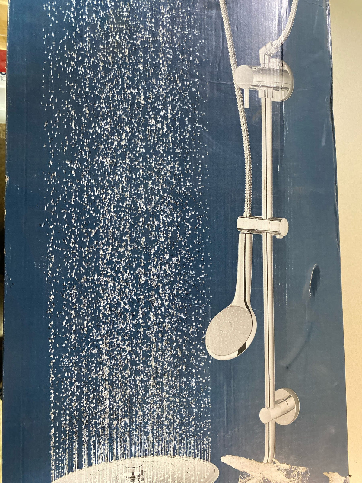 Grohe 278672431 Retro-Fit 2.5 GPM Shower System with Multi Function Shower Head, Slide Bar, Single Function Hand Shower, and 17-11/16" Swivel Shower Arm - Matte Black