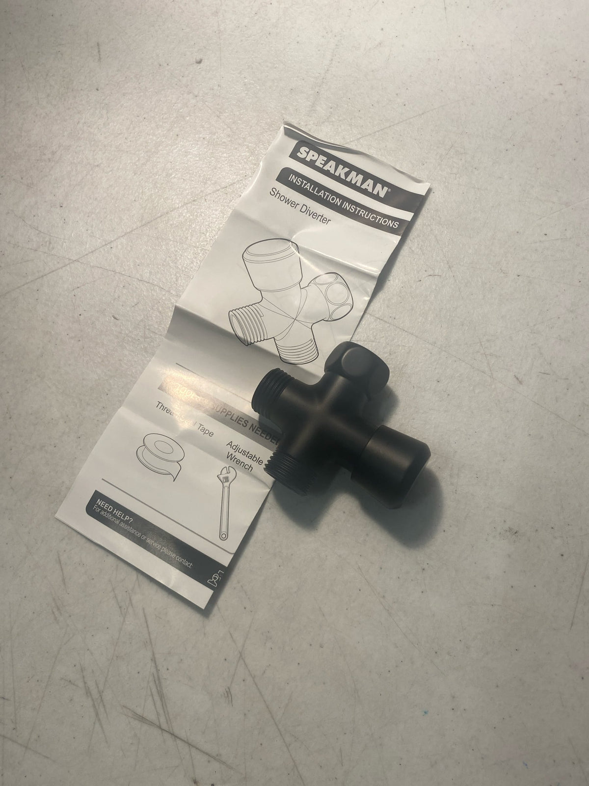 Speakman VS-111-MB Speakman Pop-up Brass Shower Diverter - Matte Black