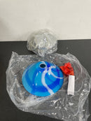 Elk 1477/1CAR 1-Light Pendant In Polished Chrome with Caribbean Glass(Colors and patterns may vary )