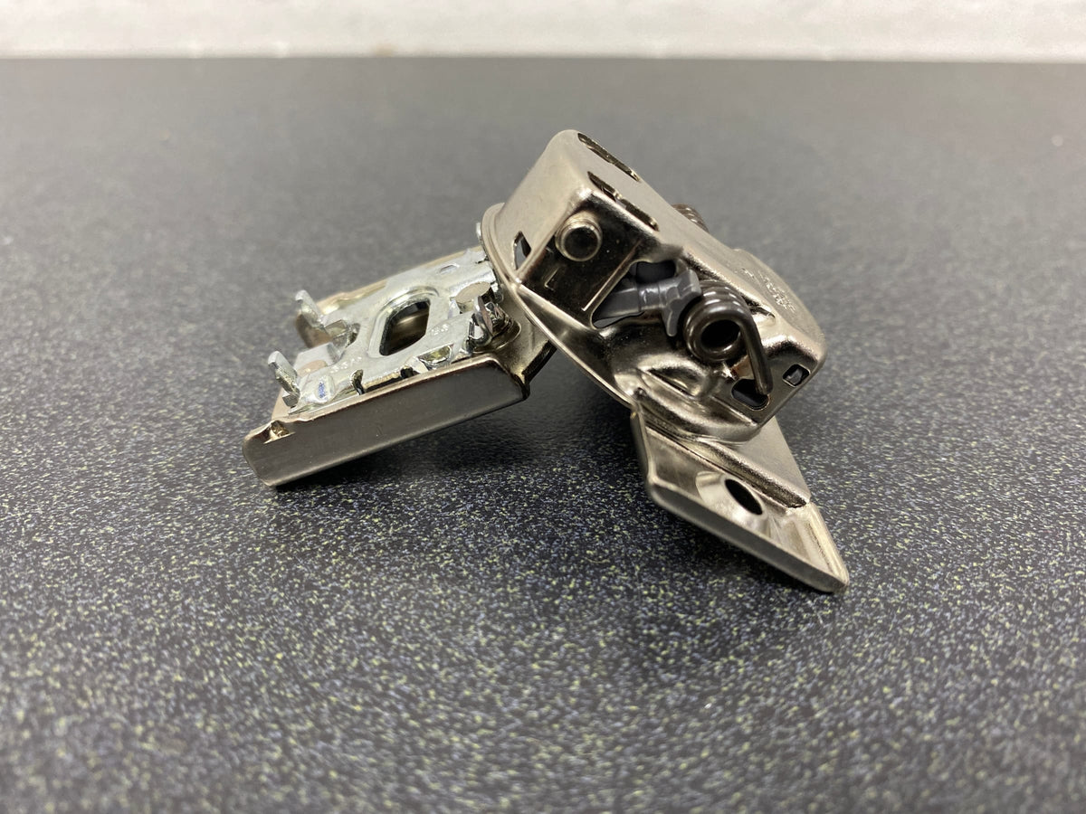 Blum 38N358B.10 COMPACT 5/8" Overlay Wrap Around Press-in Hinge - Nickel