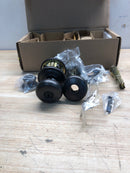 Baldwin Reserve Round Venetian Bronze Keyed Entry Door Knob with Traditional Round Rose-EN.ROU.TRR.112