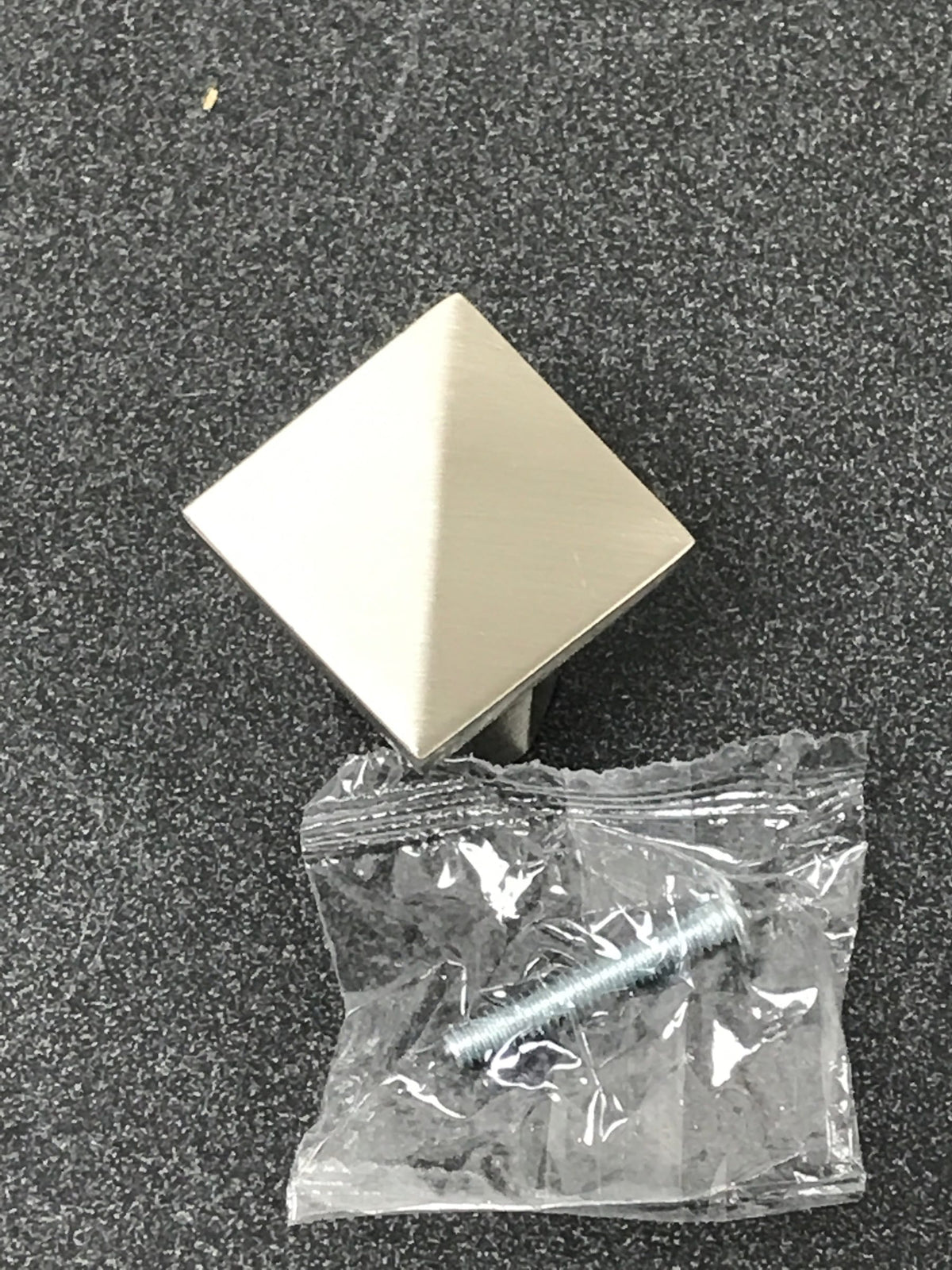 Berenson 2324-1BPN-P Swagger 1-3/16 Inch Modern Angled Square Cabinet Knob / Drawer Knob - Brushed Nickel