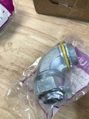 Halex 66910 1 in. Uninsulated Liquid-Tight 90-Degree Connector (1-Pack)