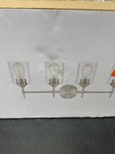 Home decorators collection 39343-HBO Ayelen 4-Light Brushed Nickel Modern Bathroom Vanity Light with Clear Glass
