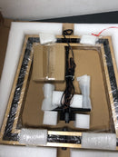 Uolfin 628F7EERIJA3771 Gold Island Large Pendant Light, 20" 4-Light Modern Black Candlestick Cage Chandelier with Rotatable Frame