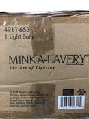 Minka Lavery 4911-653 Keyport 7.5" Tall Bathroom Sconce - Sand Coal / Natural Brushed Brass