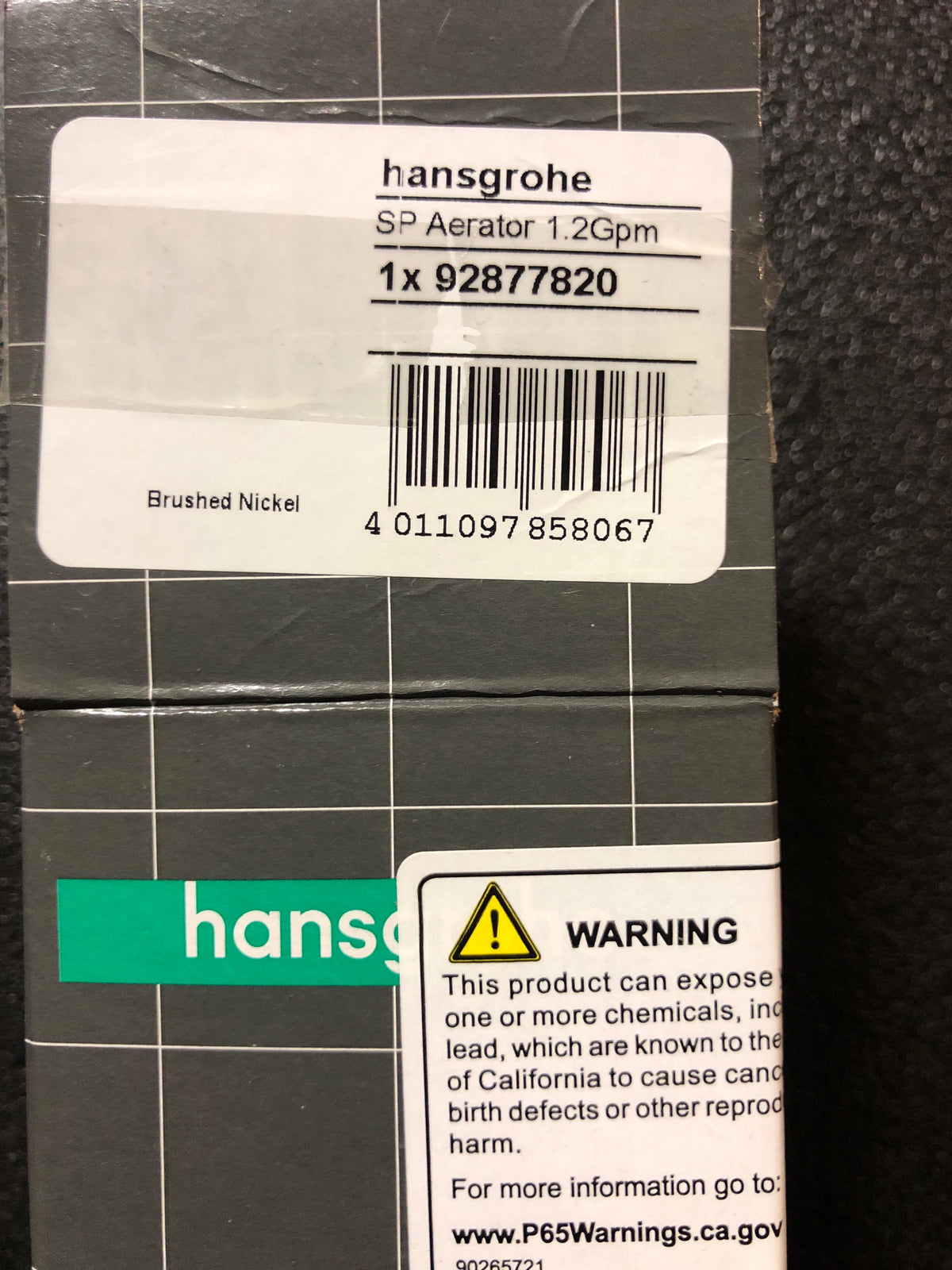 Hansgrohe 92877820; ; aerator m24x1 (4 5 l/min); in Brushed Nickel