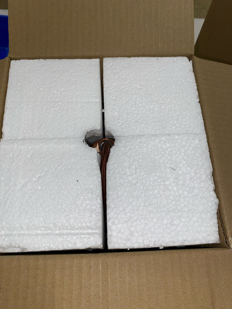 Westinghouse Carmen 1-Light Washed Copper Mini Pendant with Clear Textured Glass Shade-6371500