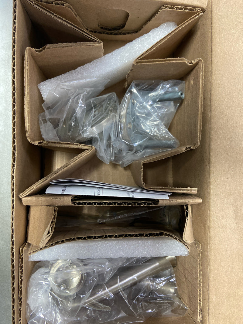 Baldwin FDFEDTRR150 Federal Non-Turning Two-Sided Through-Door Dummy Door Lever Set from the Reserve Collection - Satin Nickel