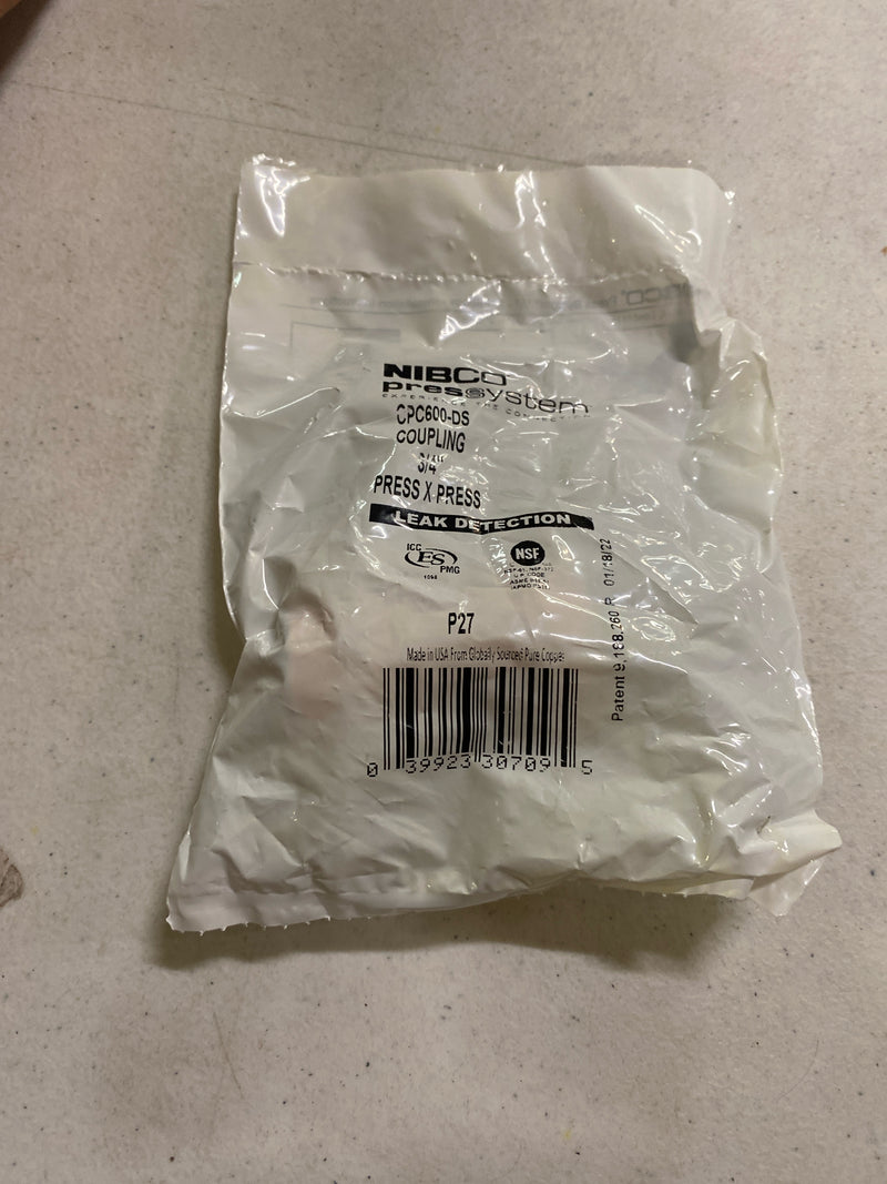 NIBCO GIDDS-335042 Press Coupling 3/4" With Stop - 335042
