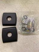 Baldwin R026190PS Pair of 3" Height Soho Passage Rosettes - Satin Black