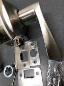 Schlage F51AMER619GRW Merano Single Cylinder Keyed Entry Door Lever Set with Decorative Greenwich Trim - Satin Nickel