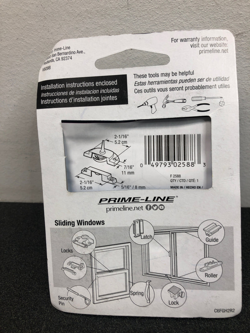 Prime-line F 2588 Diecast Construction White Used on Vertical and Horizontal Sliding Windows Sash Lock