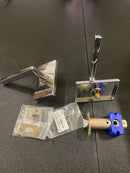 Emtek 5112HLOUS14RH Helios Right Handed Passage Door Lever Set with Modern Rectangular Rose - Polished Nickel