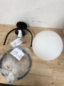 Dainolite PAO-121SF-MB Paola 12" Wide Semi-Flush Globe Ceiling Fixture - Matte Black