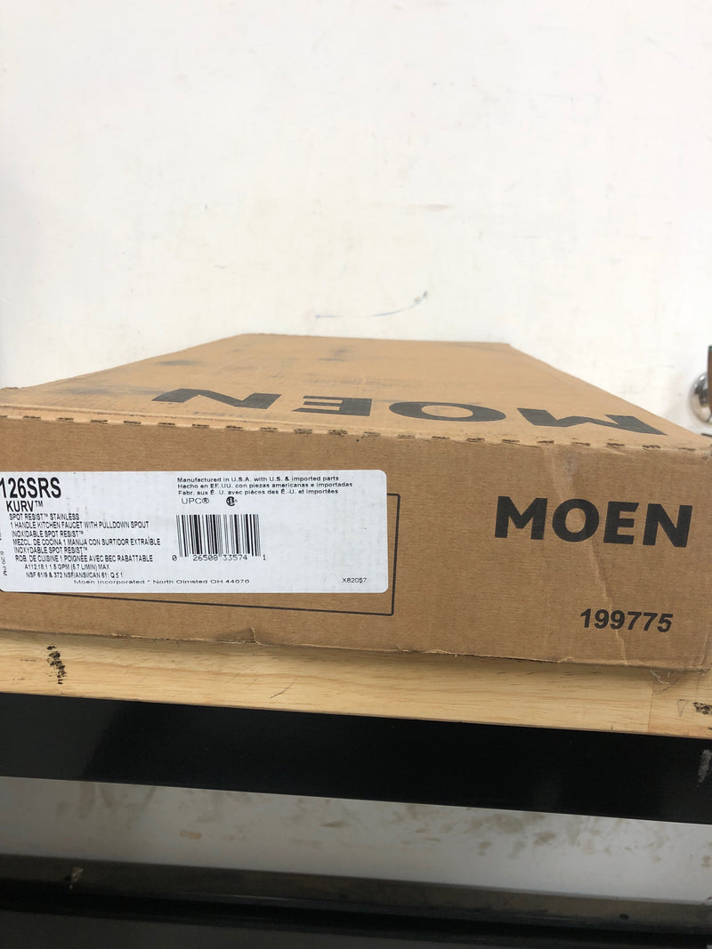 Moen 9126SRS Kurv 1.5 GPM Single Hole Pull Down Kitchen Faucet - Spot Resist Stainless