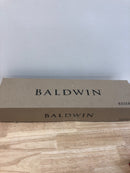 Baldwin FDSANxSQUCQE190 Santa Cruz Full Dummy Full Plate Handleset with Non-Turning Dummy Interior Square Lever - Satin Black