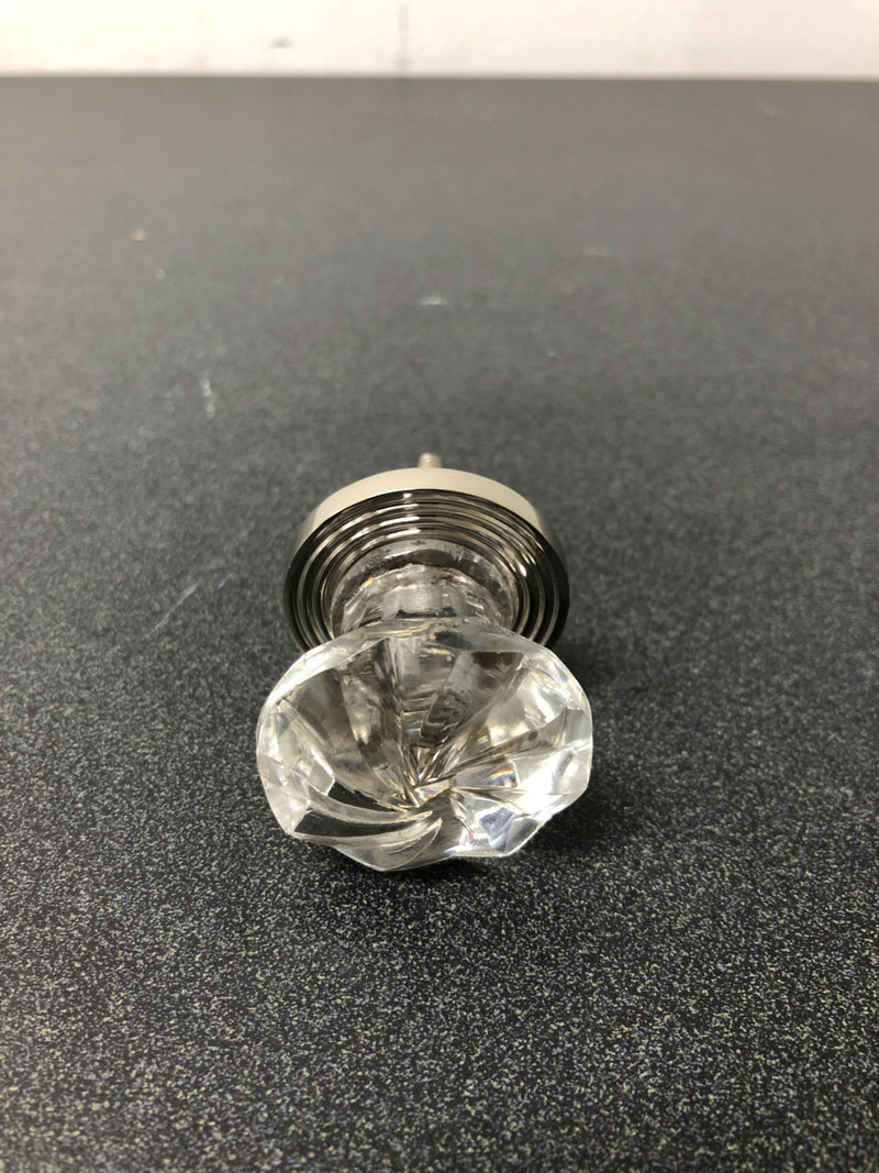 Signature Hardware 7899096 Amiot 1-1/2 in. Glass Round Cabinet Knob in Polished Nickel