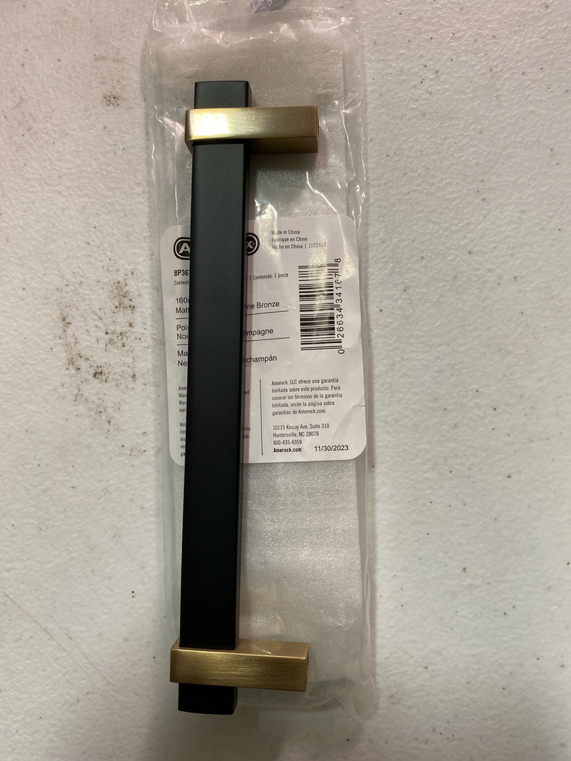 Amerock BP36727MBCZ Mulino 6-5/16 Inch Center to Center Bar Cabinet Pull - Matte Black / Champagne Bronze