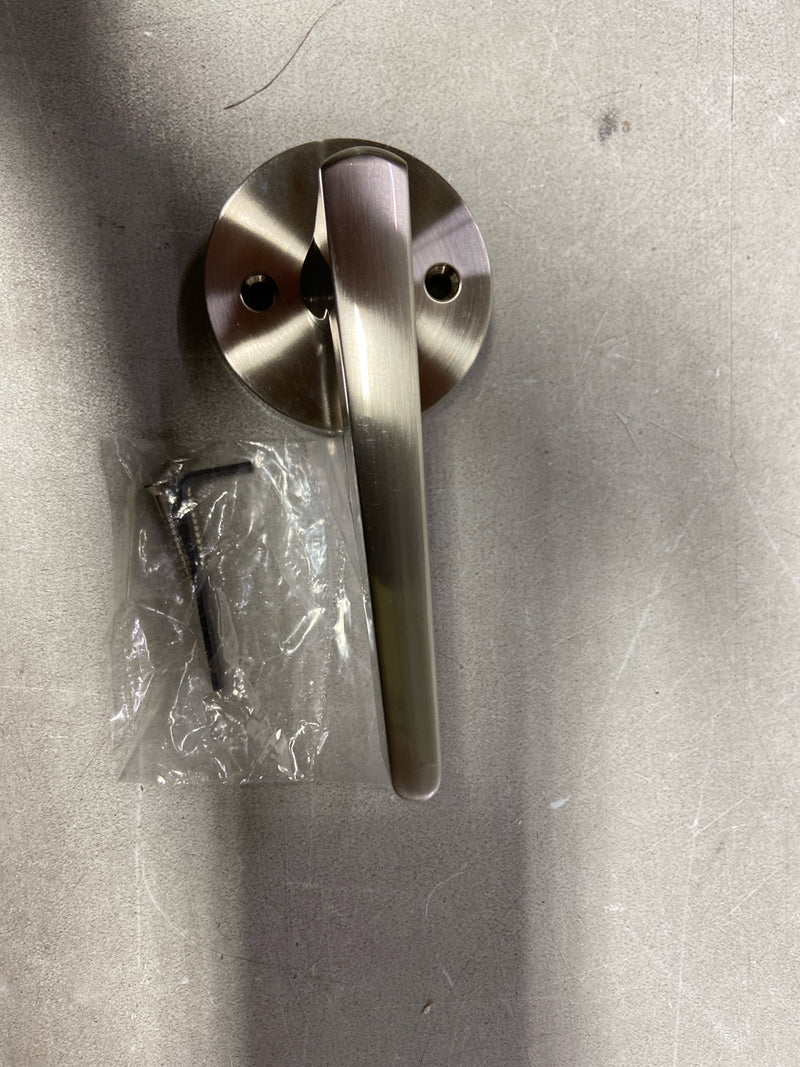 Sure-Loc BS100-RD 15 Basel Non-Turning One-Sided Dummy Door Lever with Round Rose - Satin Nickel