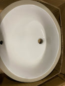 Signature Hardware SHU1714WH Mangrove 20" Oval Vitreous China Undermount Bathroom Sink - White
