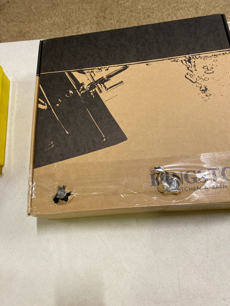 Kingston Brass GS1241AL Heritage Two-Handle Wall-Mount Pull-Down Sprayer Kitchen Faucet, 14.13 x 13.13 x 16, Polished Chrome