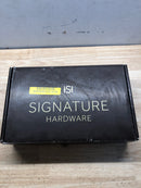 Signature hardware 447847 Hibiscus Single Handle Bathroom Faucet with Drain Kit Included in Matte Black