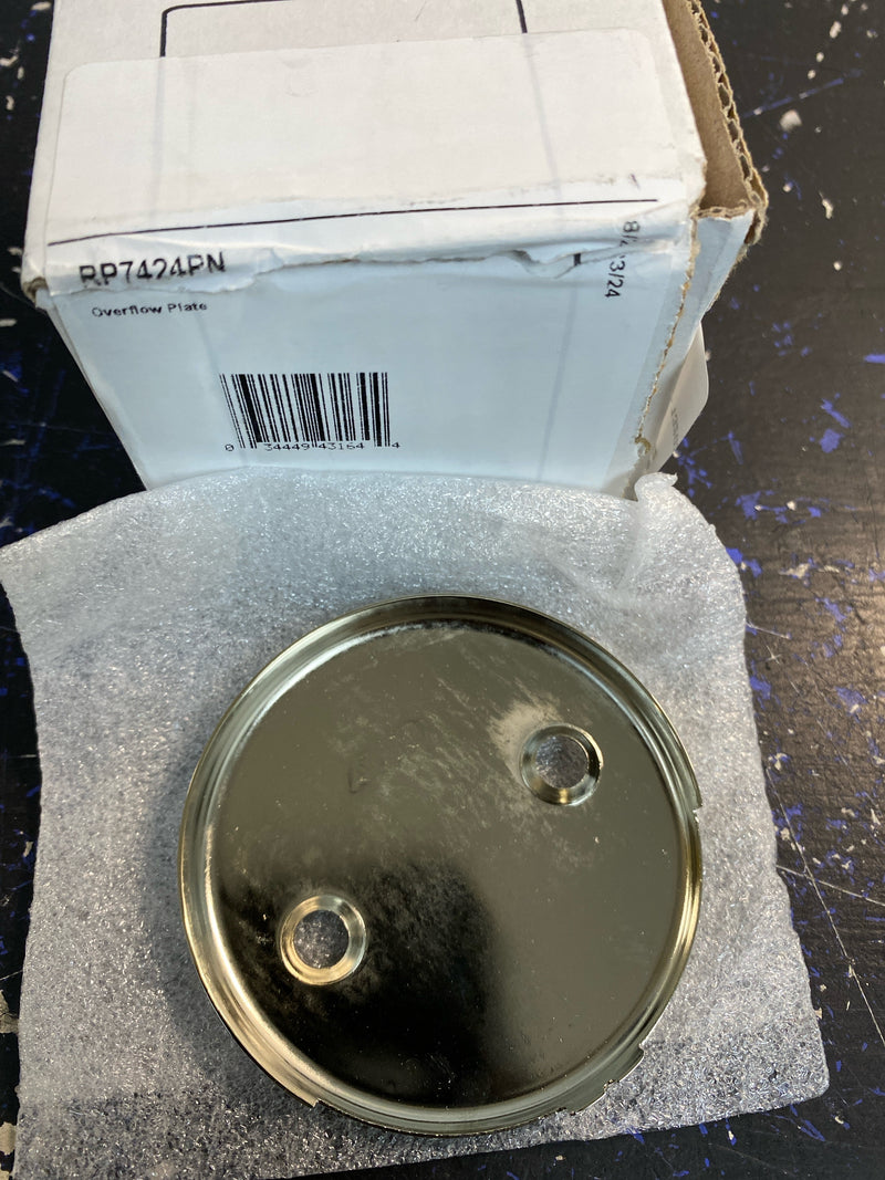 Delta RP7424PN Tub Overflow Plate - Brilliance Polished Nickel