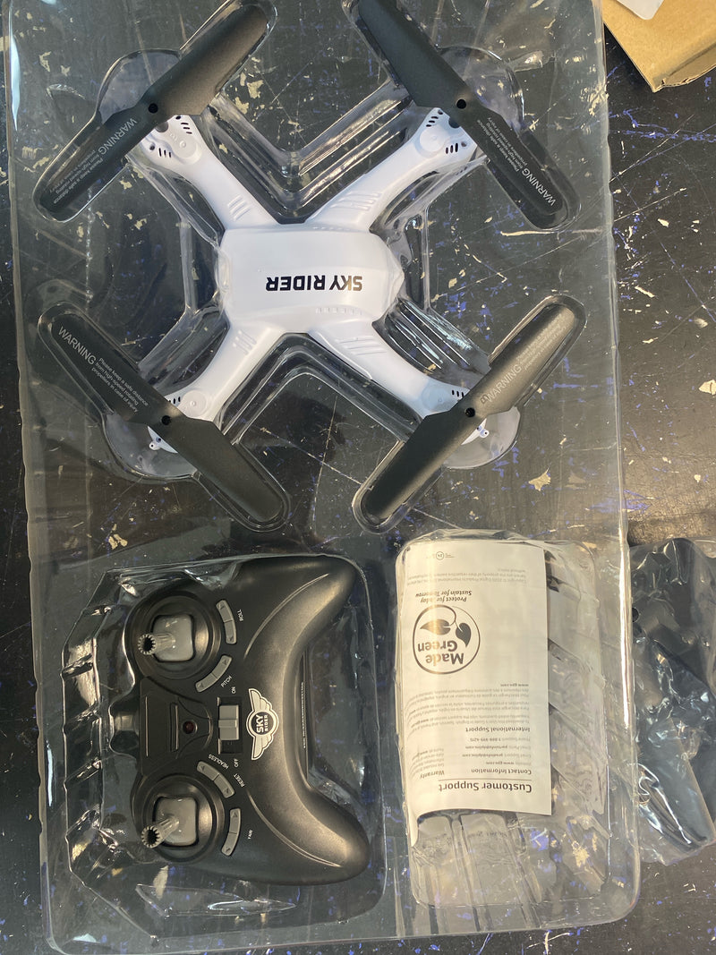 Sky rider DRW331W Pro Quadcopter Drone with Wi-Fi Camera, Remote and Phone Holder, White