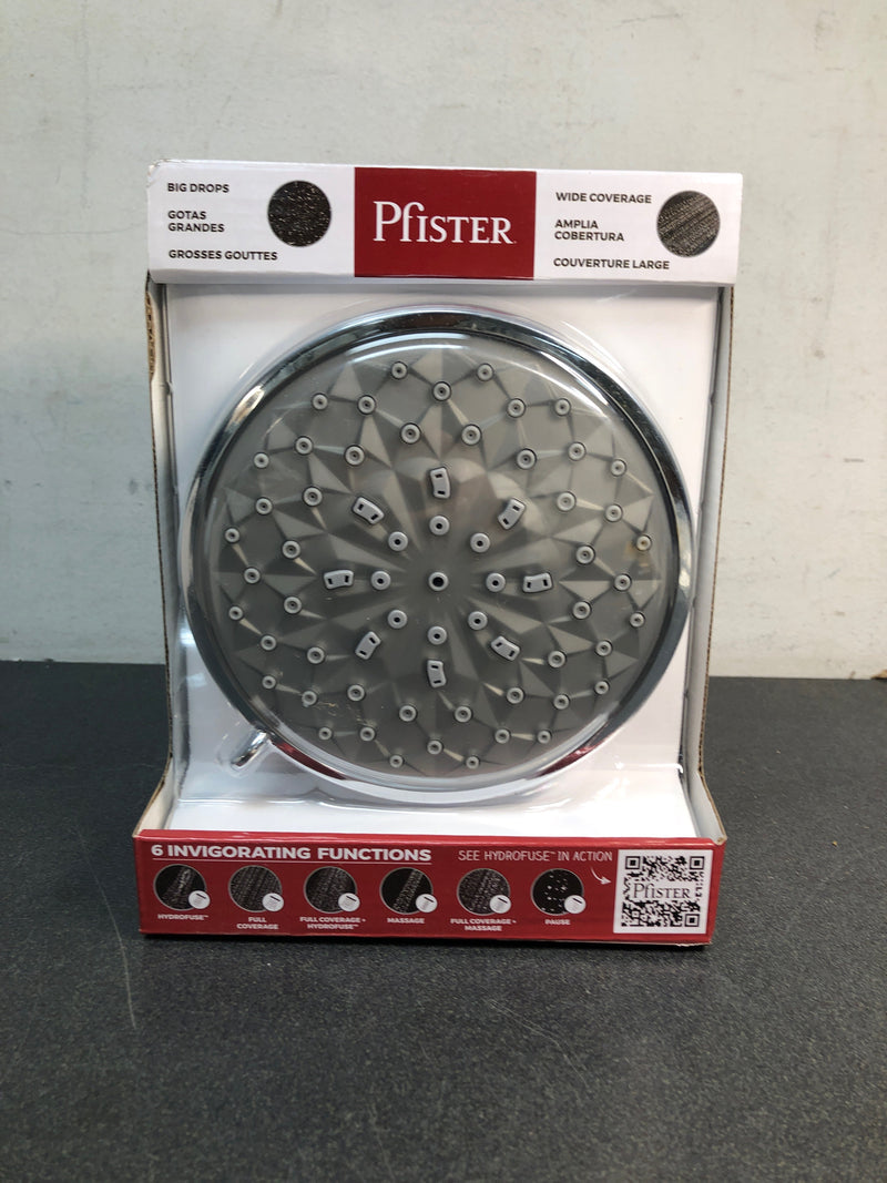 Pfister 015-WS2-HF01CC HydroFuse 6-Spray with 1.75 GPM 5.5625 in. Wall Mount Fixed Shower Head in Polished Chrome