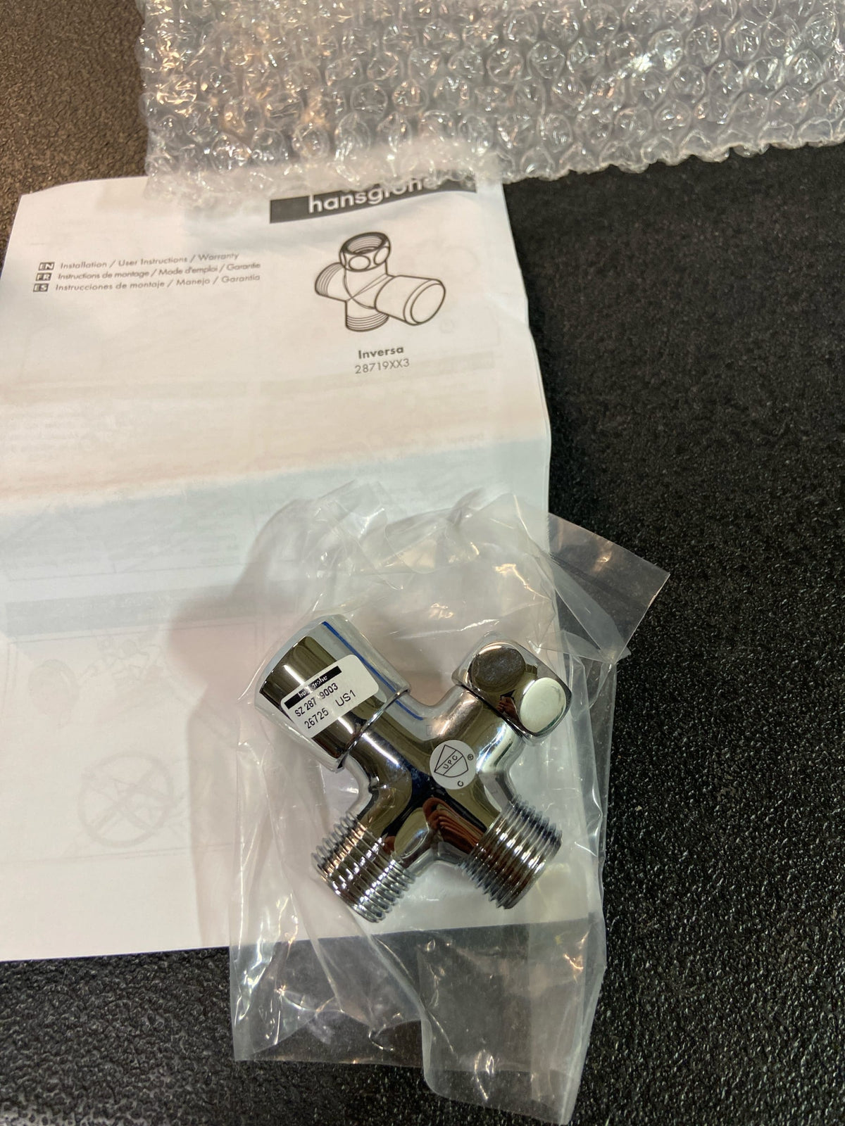 Hansgrohe 28719003 ShowerPower Shower Arm Diverter Solid Brass - Chrome