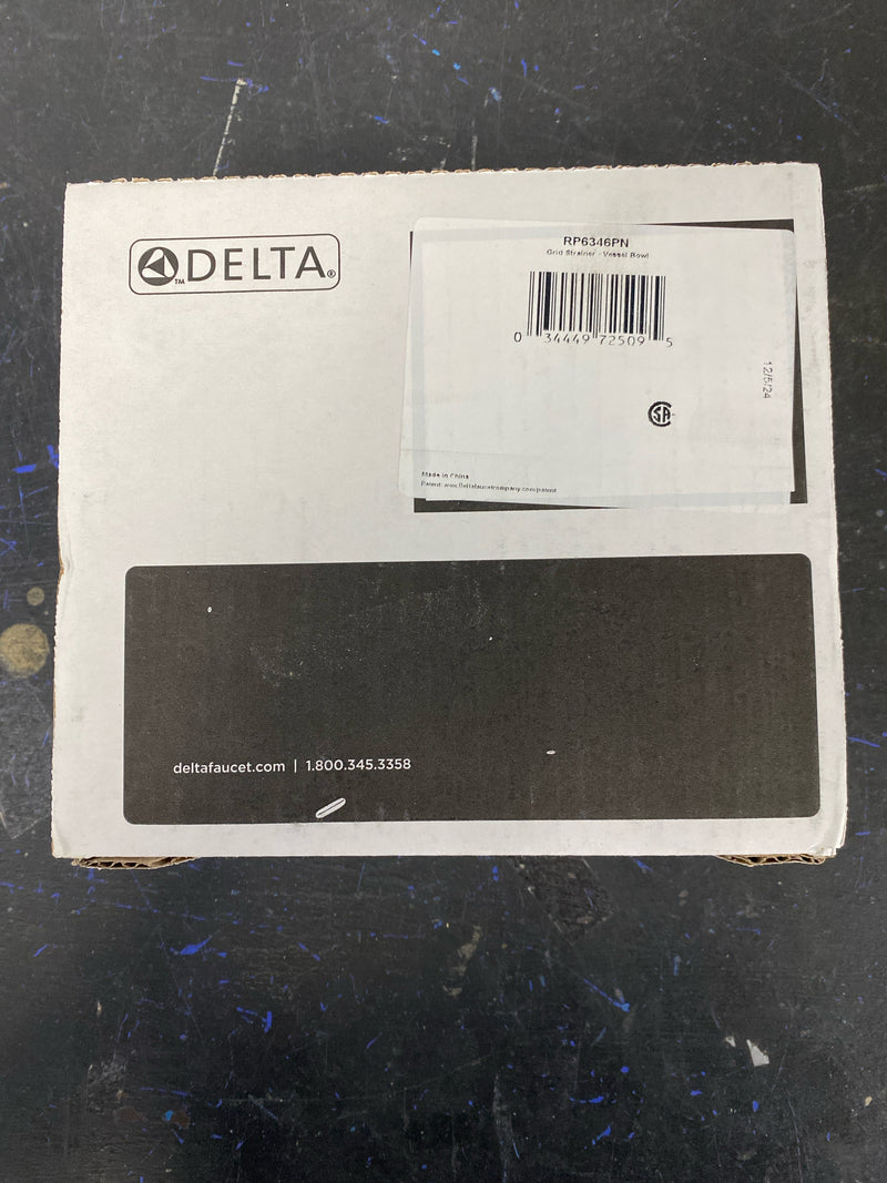 Delta RP6346PN Grid Drain Assembly with Overflow - Brilliance Polished Nickel