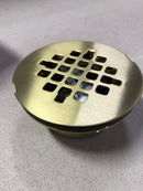 DreamLine Slimline 2 inch Round Shower Drain, Brushed Brass
