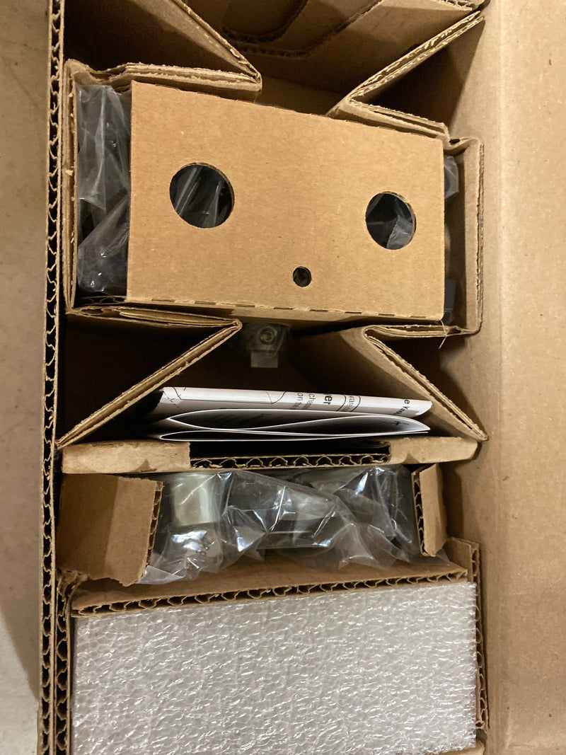 Baldwin PSTUBCFR190 Tube Passage Door Lever Set with 5 Inch Rectangle Rose from the Reserve Collection - Satin Black