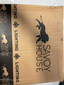 Savoy house 8-6836-2-13 Melrose 14.5 in. W x 7.75 in. H 2-Light English Bronze Bathroom Vanity Light with White Glass Shades