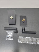 Baldwin FDTUBCFR190 Tube Non-Turning Two-Sided Dummy Door Lever Set with 5 Inch Rectangle Rose from the Reserve Collection - Satin Black