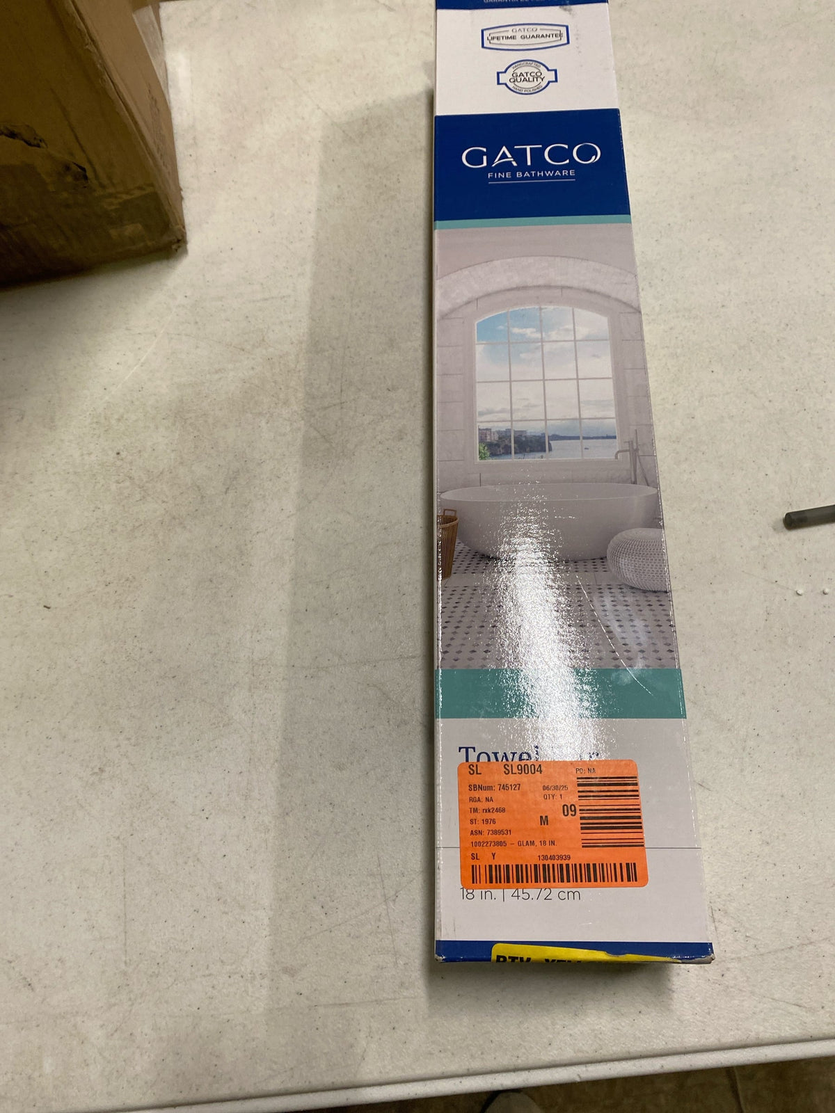 Gatco 4641 Glam 18" Towel Bar, Satin Nickel | Wall Mounted Towel Holder For Bathroom