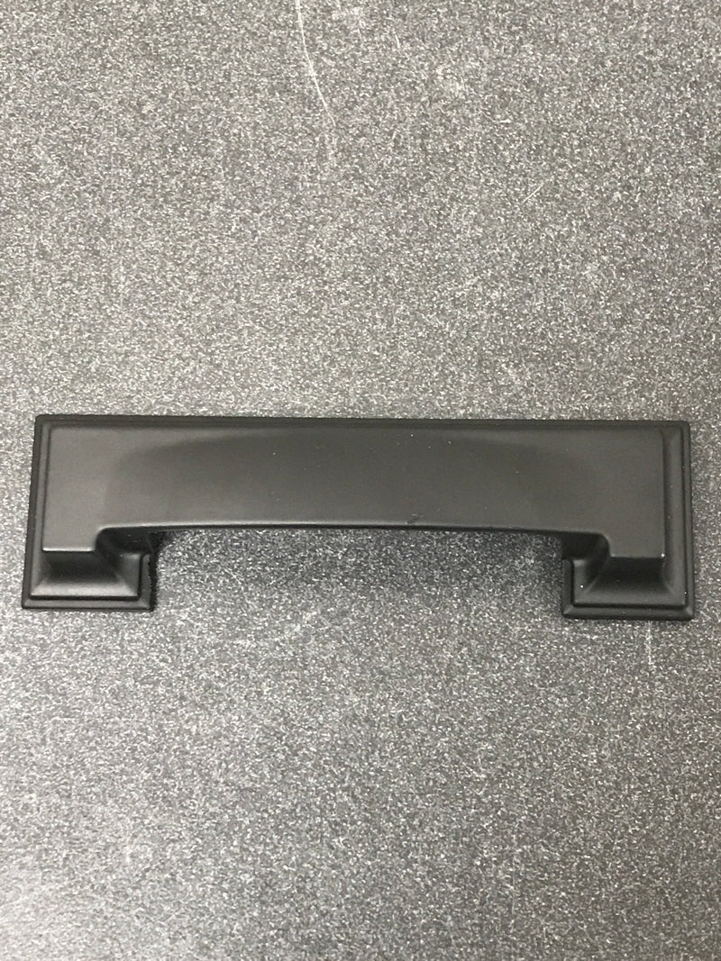 Amerock BP36762FB Appoint 3 and 3-3/4 Inch Dual Center to Center Cup Cabinet Pull - Matte Black
