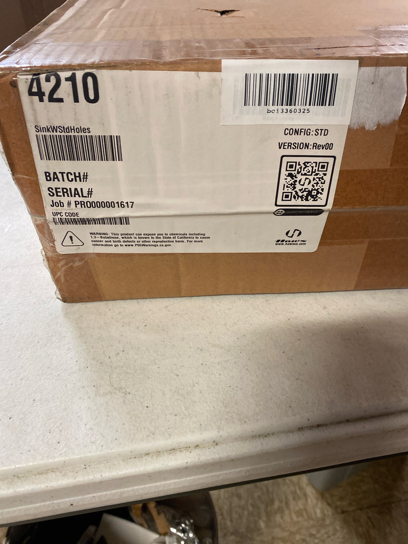 Haws 4210 25" x 17" Stainless Steel Deck Mounted Sink - Satin Stainless