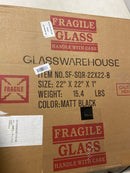 Glass Warehouse SF-SQR-22X22-B Trinity 22" W x 22" H Contemporary Square Framed Bathroom Wall Mirror - Matte Black