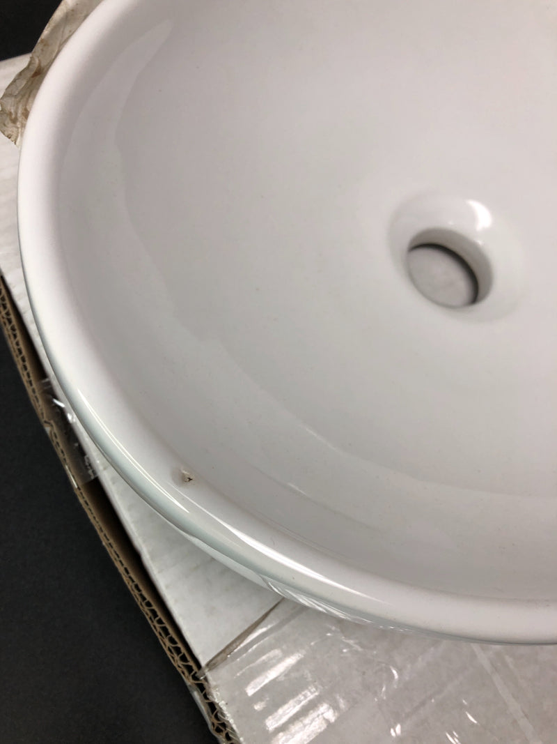 WS Bath Collections H10 40C - 8208001 H10 15-7/10" Vessel Bathroom Sink - Ceramic White
