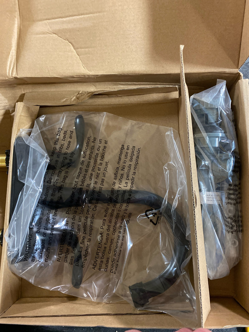 Glacier bay 4512963O Deveral 4 in. Centerset 2-Handle High-Arc Bathroom Faucet in Matte Black