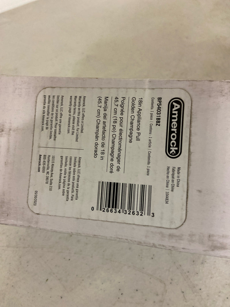 Amerock BP54031BBZ Appoint 18 Inch Center to Center Handle Appliance Pull - Golden Champagne