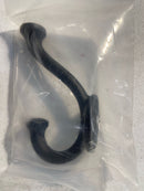 Franklin Brass B46707K-FB-C Casual Farmhouse 1-7/16 Inch Wide Coat and Hat Hook - Pack of 5 - Matte Black