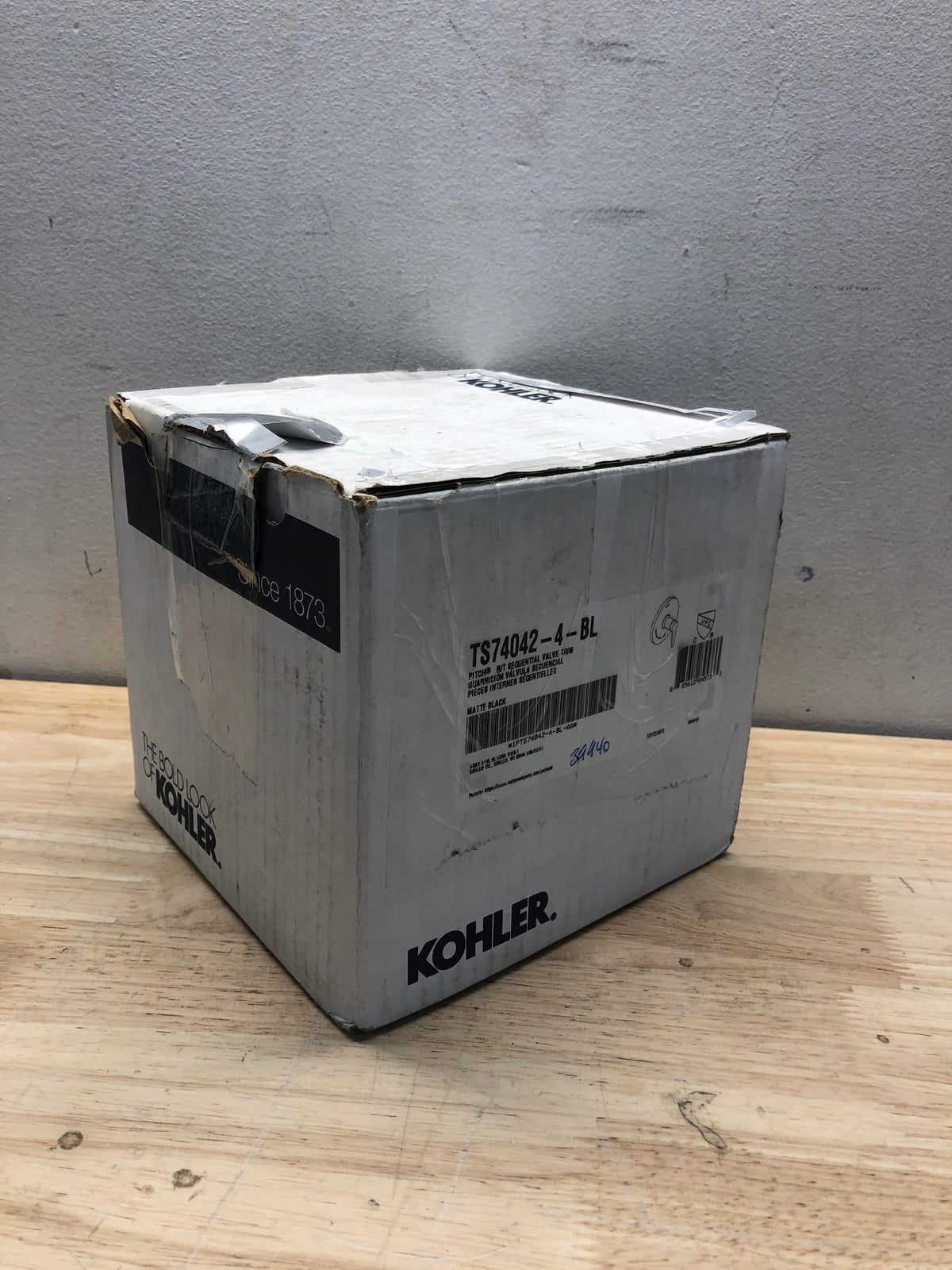 Kohler K-TS74042-4-BL Hint Function Pressure Balanced Valve Trim Only with Single Lever Handle - Less Rough In - Matte Black