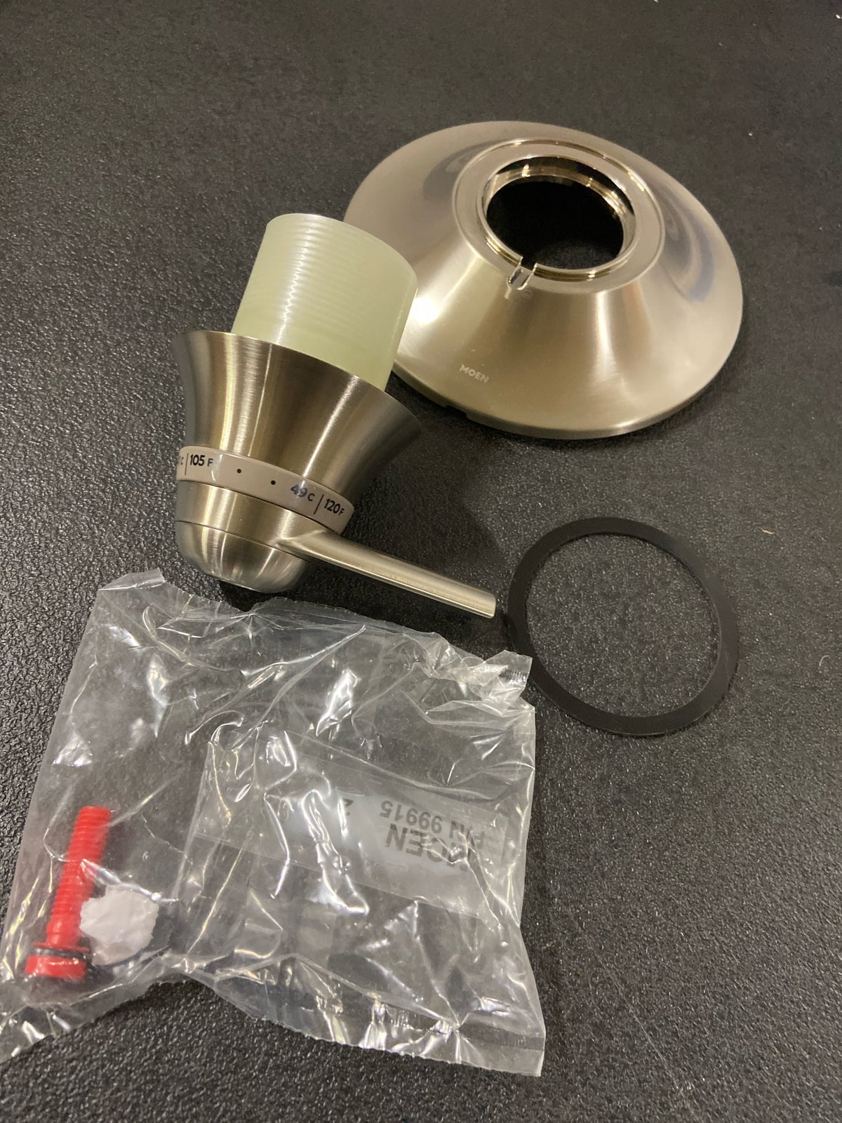 Moen TS3101BN Doux Single Function Thermostatic Valve Trim Only with Single Lever Handle - Less Rough In - Brushed Nickel