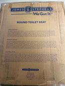 Jones Stephens C2B1R16BR Mahogany Designer Wood Round Closed-Front Toilet Seat - N/A